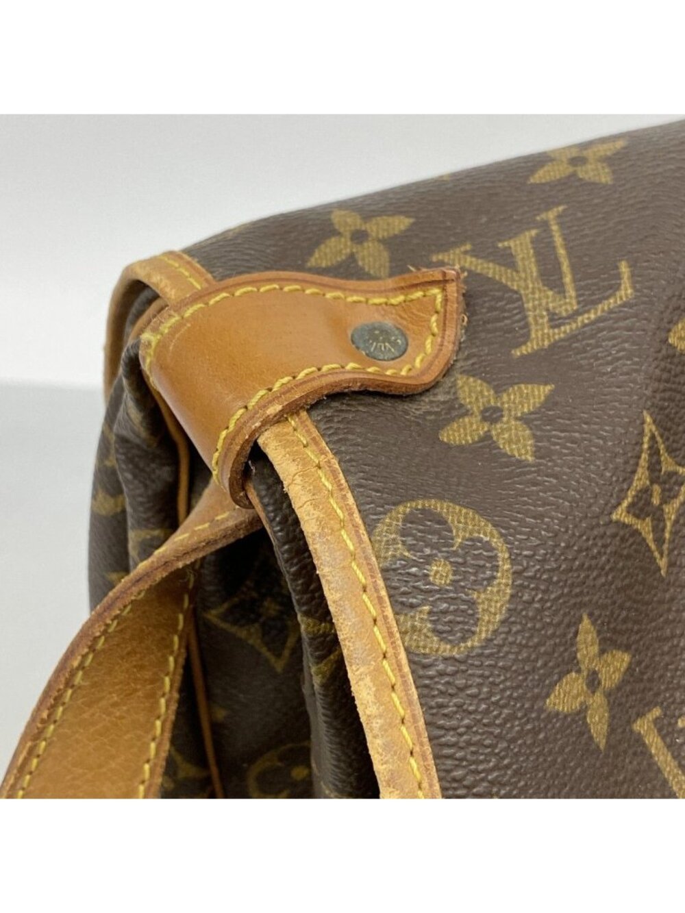 Louis Vuitton Shoulder Bag Monogram Saumur 35 Brown - Picture 7 of 10